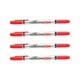 thumbnail image 1 of Marcador Permanente Doble Punta Fina Y Media 4 Unid rojo, 1 of 4