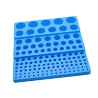 Magideal - Caja De Almacenamiento Para Fresado Cnc, Dispensador De Taladros, Organizador De Accesorios Resistente, Ligero, Multifunción, Antideslizante, 131 Orif Azul