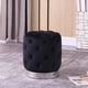 thumbnail image 3 of Puf Jacobson de Terciopelo Negro con Botones – Best Master Furniture, 3 of 3