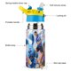 thumbnail image 3 of Pistas de Blue Botella de Agua con Tapa Pop Top de Un Toque, Acero Inoxidable, a Prueba de Fugas, para Deportes, Botella Infantil azul 12 oz, 3 of 6