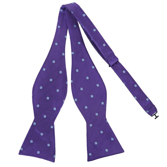 Corbata de moño PenSee de seda con lunares 35‑46 cm ajustable
