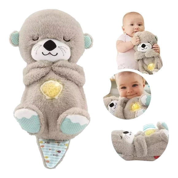 PELUCHE NUTRIA OSITO BEBE 32CM LUZ SONIDO RESPIRA