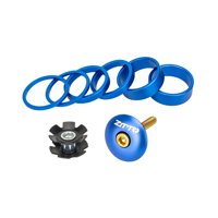 Ioensy - Herramienta De Instalación Del Espaciador De Auriculares De Bicicleta Arandela De Horquilla Delantera Juego De Arandelas De Horquilla De Bicicleta Azul