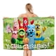 thumbnail image 1 of Yo Gabba Gabba Toalla de playa de secado rápido con diseño temático, regalo para mujeres y niñas, ideal para cumpleaños, fans, amantes de la música, uso en la playa o al aire libre, 78 × 150 cm, 1 of 6