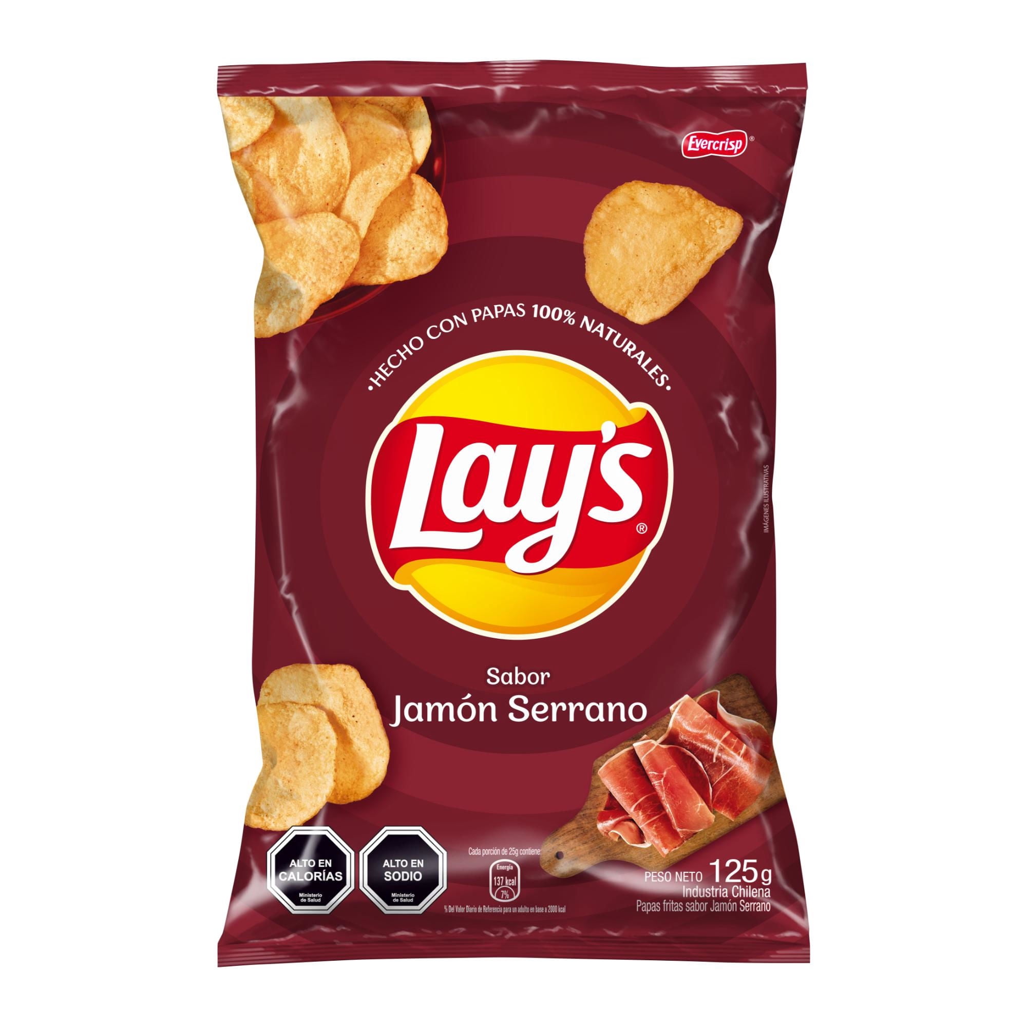 Papas Fritas Lay's Sabor Jamón Serrano 125g