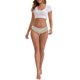 thumbnail image 2 of INSPIRE CHIC Ropa interior de mujer de algodón de tiro medio con encaje elástico cómodo estampado a rayas 5 paquetes M 5 Verde, 2 of 4