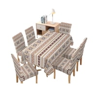 Teng Fei - Juego Mantel Más 6 Fundas De Silla Para Comedor 140X220 Cm