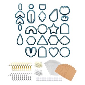 Magideal - De Arcilla Polimérica De 124 Piezas Para Pendientes, Duradero, De Múltiples Formas, Accesorios De Aplicación, Fabricación De Regalos , Azul Tamaño Del Paquete