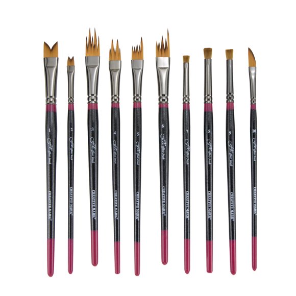 Set de 10 pinceles de Taklon Creative Mark