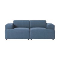 Franjawood - Sofa Gaspar 2 Cuerpo Azul Indigo