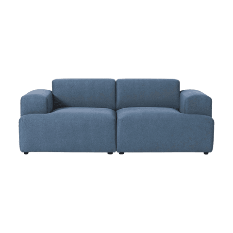 Franjawood - Sofa Gaspar 2 Cuerpo Azul Indigo
