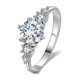 thumbnail image 1 of Anillos de Moissanita Dorada para Mujer 1 Quilate Color D Claridad VVS1 Anillo de Compromiso con Diamante Anillo de Promesa de Aniversario de Plata Esterlina 925 para Mujer Talla 5-9, 1 of 9