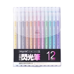 Bothyi - 12 Bolígrafos De Gel Con Purpurina De Punta Fina Para Adultos Para Colorear Y Hacer Tarjetas