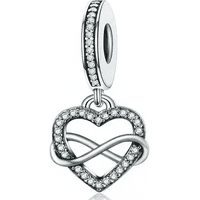 Genérico - Charm Dije Plata 925 Corazón Infinito