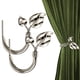 thumbnail image 1 of 2pcs, soportes laterales de cortina de metal hechos a mano para la pared, gancho de cortina Tieback tirar de espaldas para cortinas ventana decoración del hogar, 1 of 3