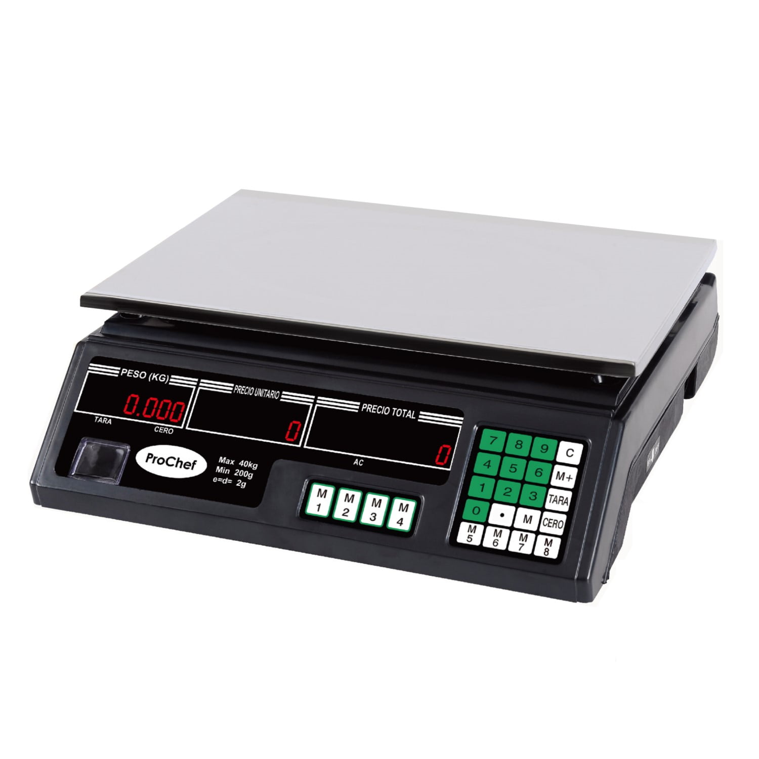 Balanza Pesa Digital Prochef 40 Kg. X 2 Gr. Electrica Y Bateria
