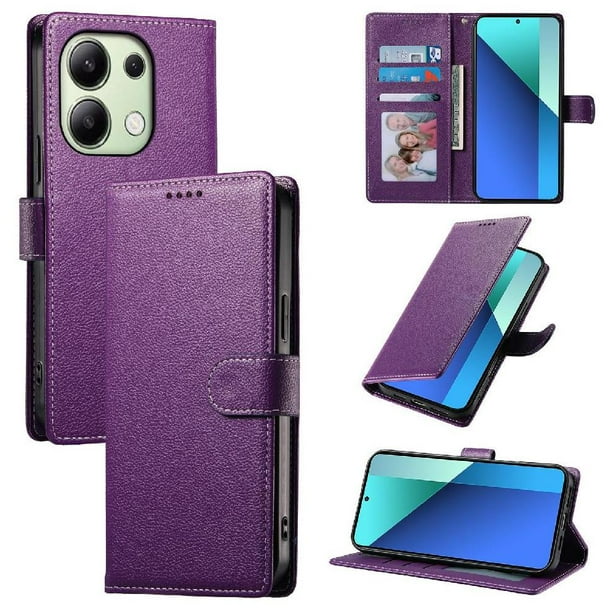 Funda para FOXDOCK Xiaomi Redmi Note 13 4G– Cuero Premium, 3 ranuras para tarjetas, Protección contra impactos