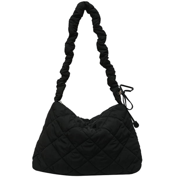 Bolso de mano acolchado para mujer, ligero y acolchado, tipo hobo, 2023, con pliegues en forma de nube.