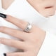 thumbnail image 2 of 925 Sterling Silver Moissanite Eternity Ring - Perfect Wedding, Engagement, and Anniversary Gift, 2 of 4