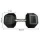 thumbnail image 3 of Mancuerna Hexagonal 30 Kg Negro, 3 of 6