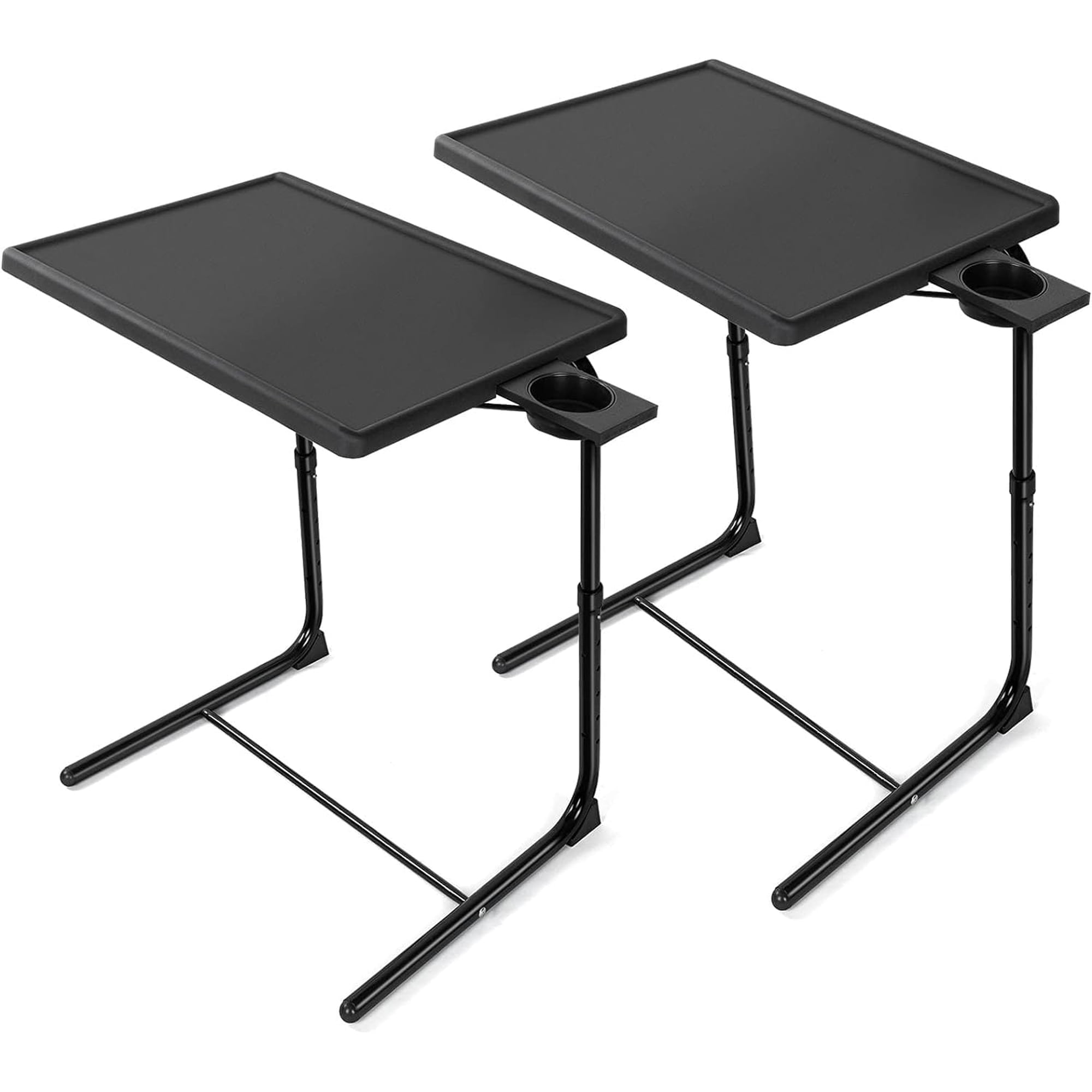 Mesa Con Bandeja Para Tv Huanuo, Ajustable En 6 Alturas Y 3 Ángulos De Inclinación (paquete De 2)