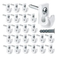 Bothyi - 24 Soportes De Estante De Alambre Resistentes, Incluidos Clips, Tornillos, Clips De Bucle Para Estante De Alambre