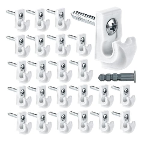 Bothyi - 24 Soportes De Estante De Alambre Resistentes, Incluidos Clips, Tornillos, Clips De Bucle Para Estante De Alambre