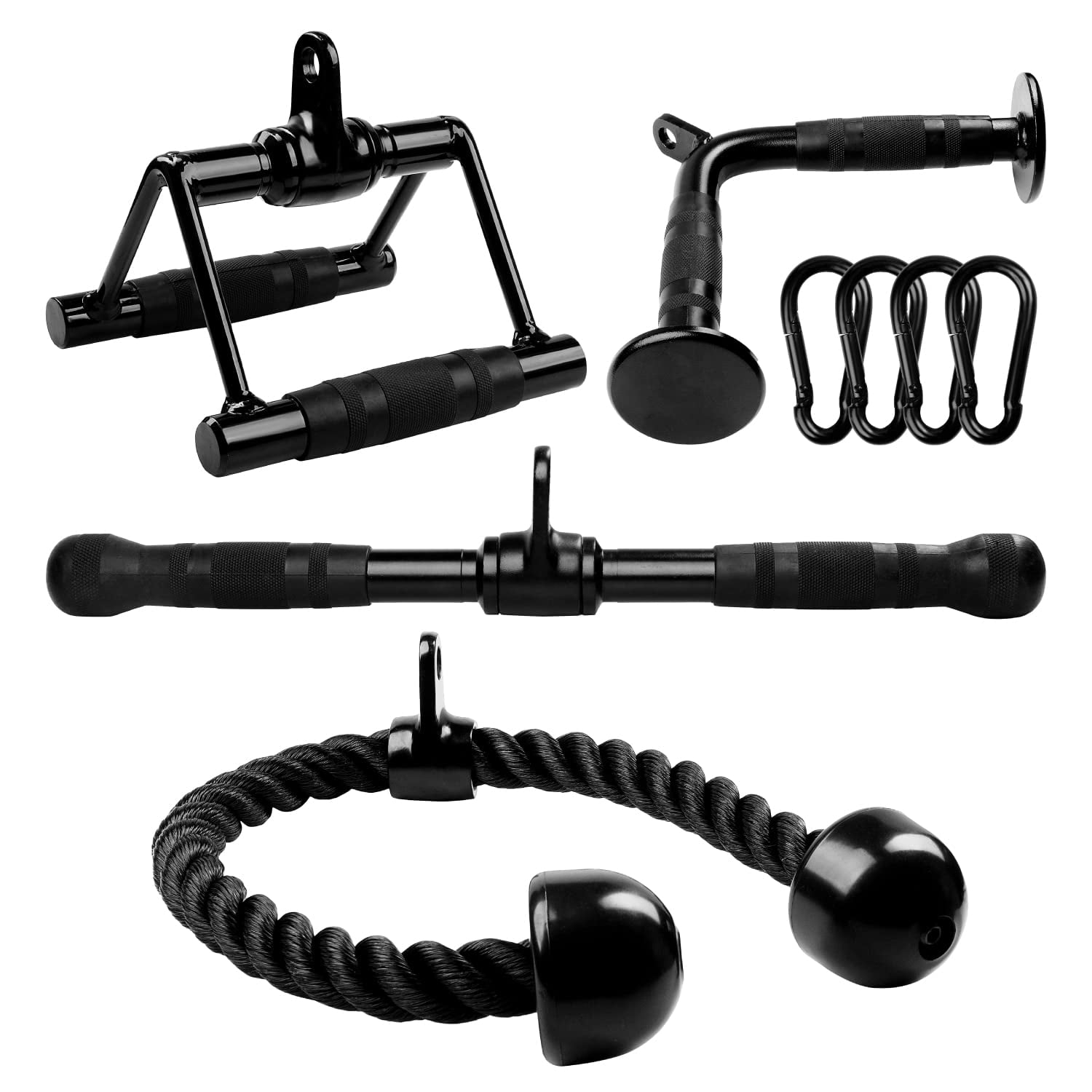 Cable Desplegable Tricep Para Máquina, Yes4all, Negro