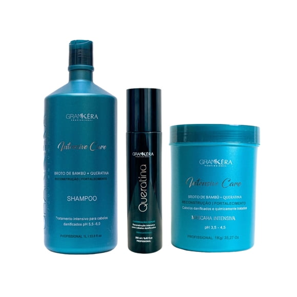 Kit Profesional Cuidado Intensivo Bambú y Queratina GranKéra Profissional