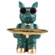 thumbnail image 2 of Escultura De Perro Nórdico Estatua Baratijas Para Sala De Estar Pasillo Decoración Del Hogar Verde, 2 of 5