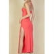 thumbnail image 3 of Vestido Largo Acanalado con Abertura Lateral en la Parte Delantera, 3 of 5