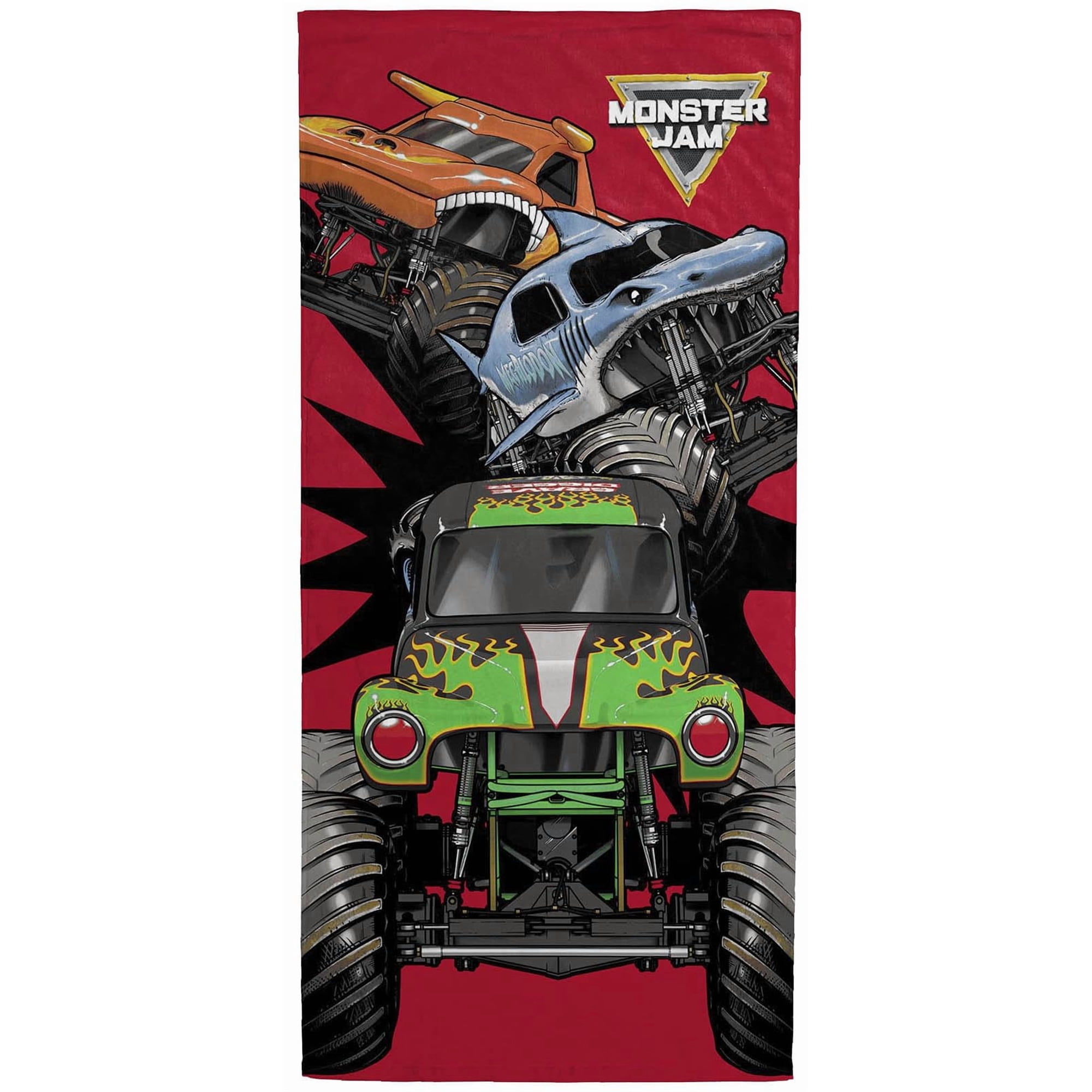 Jay Franco - Toalla De Playa Monster Jam Grave Digger Megalodon