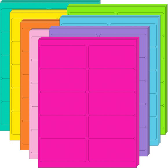 Etiquetas YSHIHE 5 cm x 10 cm 240 unidades 8 colores