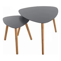 Habita2 Chile - Set De Mesas Dobles Estilo Nordico - Negro