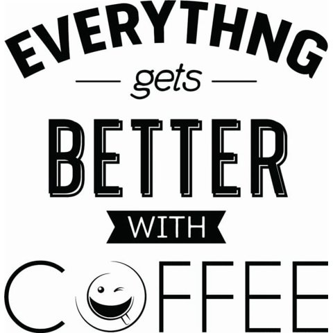 Rienda Libre Graphics - Decomural Everything Gets Better Coffee Ws-46118