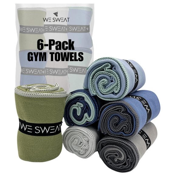 Toallas de gimnasio WESWEAT, paquete de 6, microfibra, sin olor