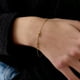 thumbnail image 2 of Pulsera con una Cruz y Circones de Plata 925 enchapada en Oro de 18k, 2 of 2