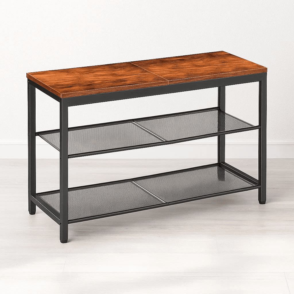 Klik Muebles - Banco Organizador Estilo Industrial Con 3 Niveles