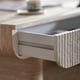 thumbnail image 3 of Coffee Table with Faux Marble Tabletop, Mid Century Modern Coffee Table with Fluted Drawer, Coffee Table for Living Room, Office, 3 of 3