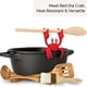thumbnail image 2 of Keep Your Countertops Clean with our Red Crab Silicone Utensil Rest - Heat-Resistant, Non-Slip, and Steam Releaser for Stove Top and Grill - Perfect Kitchen Tool and Gift!, 2 of 4