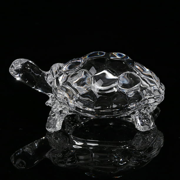 1pc Crystal Turtle Figurine: A Lucky Feng Shui Ornament for Home Decor, Office Desk, Wedding, and Mother's Day Gift