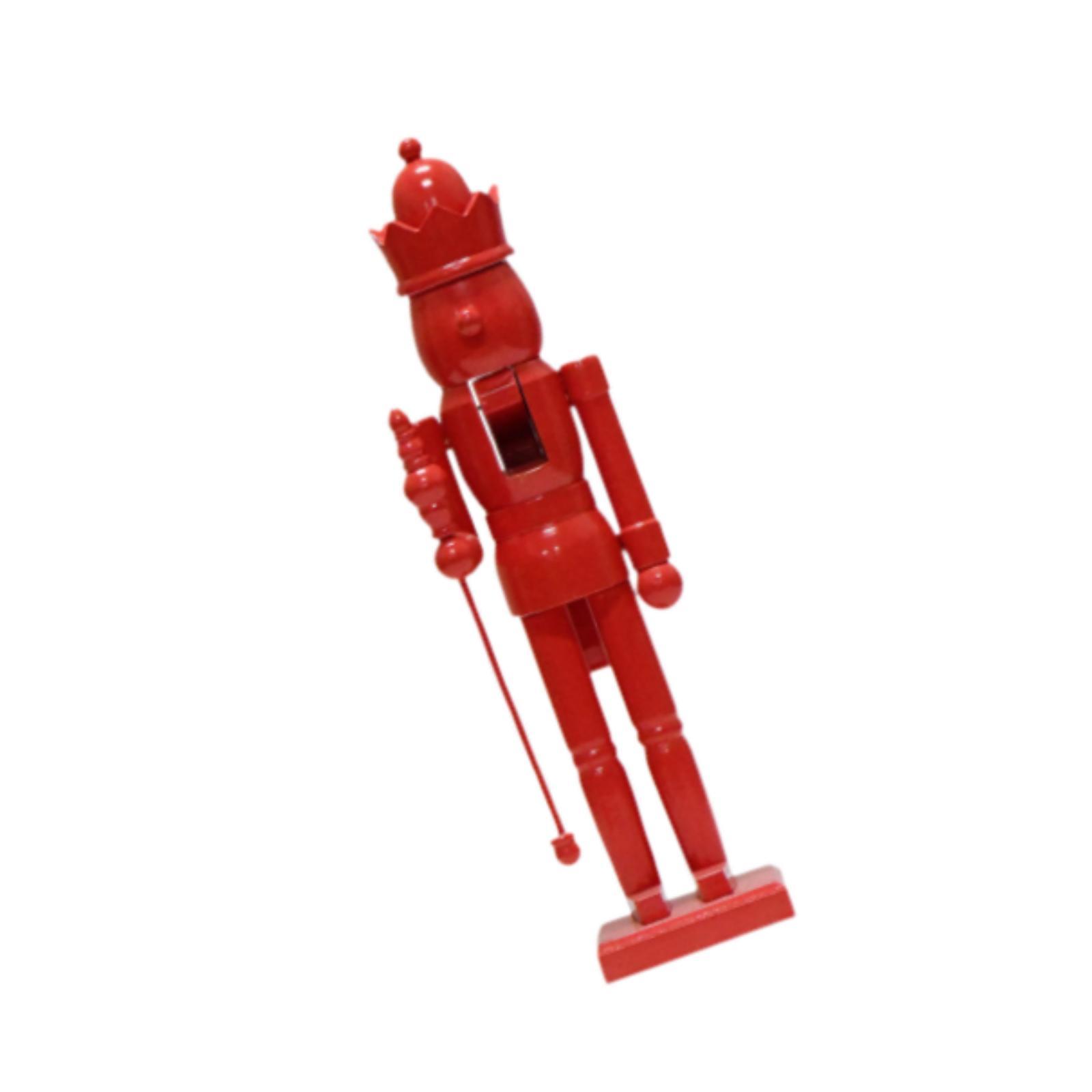 Bothyi - Figura De Cascanueces, Decoración Navideña, Estatua Para Chimenea, Festival, Navidad, Color Rojo