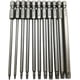 thumbnail image 1 of Juego de 11 puntas de destornillador Torx de seguridad de 100 mm, con vástago hexagonal de 1/4 de pulgada, T6, T7, T8, T9, T10, T15, T20, T25, T27, T30 y T40., 1 of 7