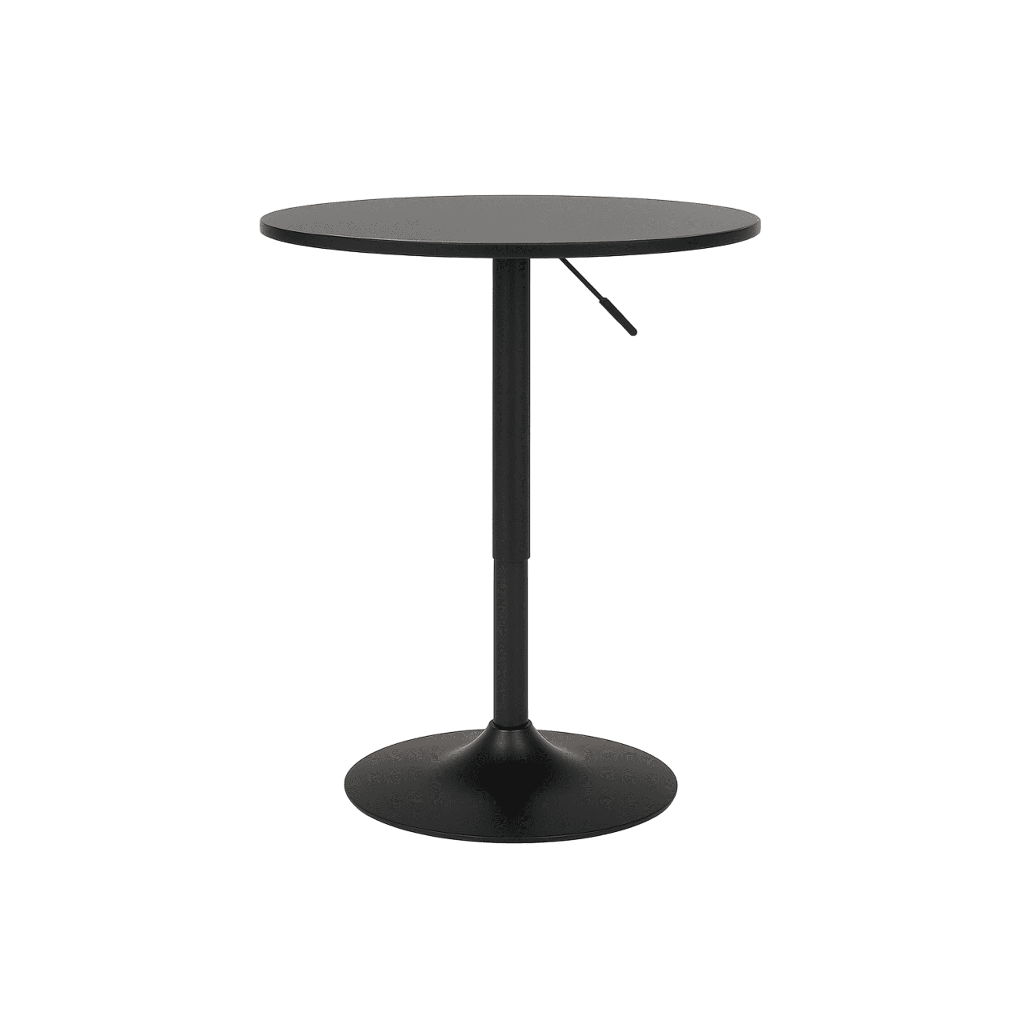 Moboi - Mesa De Bar Regulable En Altura 60cm Diametro Full Negro