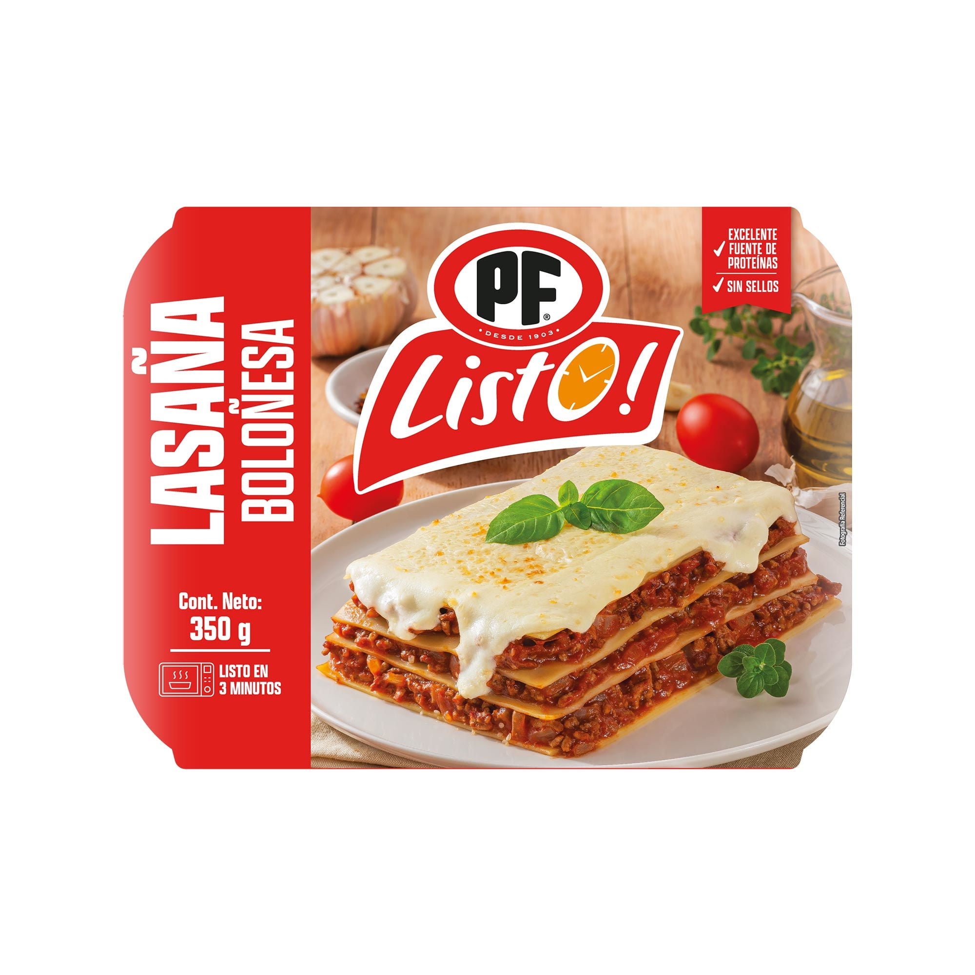 Lasaña Bolonesa 350 g PF Listo