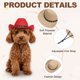 thumbnail image 3 of Sombrero Vaquero para Perros Uxcell, Mini Sombrero Vaquero para Mascotas con Correa de Barbilla Ajustable, Gorro de Cosplay (Caqui, M), 3 of 7