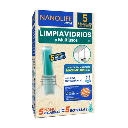 Nanolife - Limpia Vidrio Y Multiuso Recarga (5X)