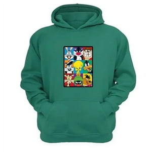Genérico - Polerón Canguro Dibujos Animados Lt Verde Aguamarina Talla L Unisex
