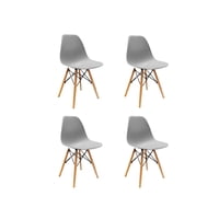 Decoexpress - Pack 4 Sillas Eames Gris