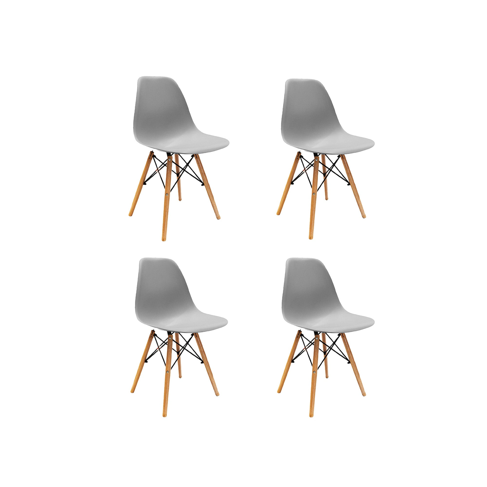 Decoexpress - Pack 4 Sillas Eames Gris